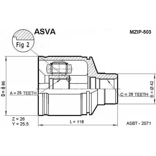 MZIP-503 - Joint Kit, drive shaft 