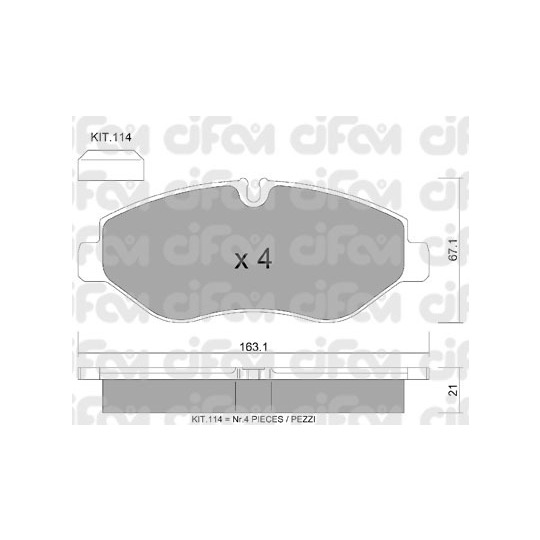 822-671-2 - Brake Pad Set, disc brake 