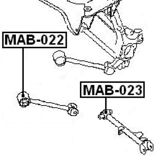 MAB-023 - Control Arm-/Trailing Arm Bush 