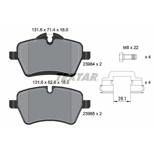 2398404 - Brake Pad Set, disc brake 