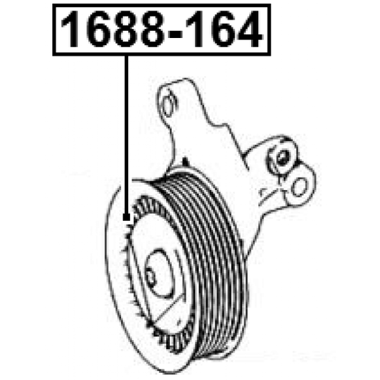 1688-164 - Deflection/Guide Pulley, v-ribbed belt 