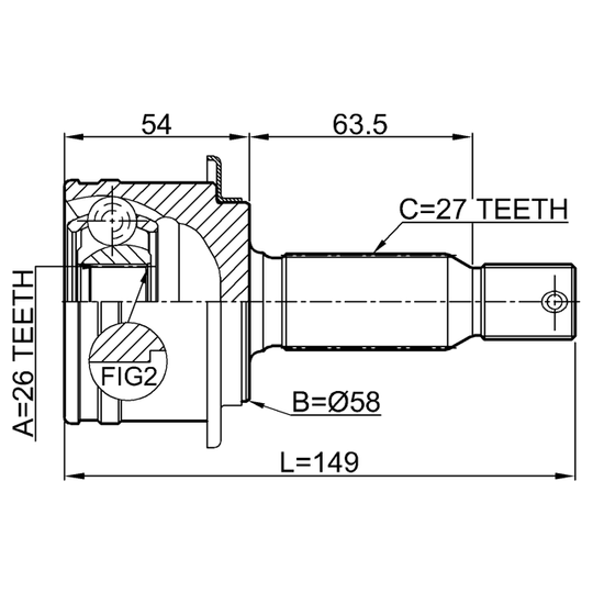 0410-CWRR - Joint Kit, drive shaft 