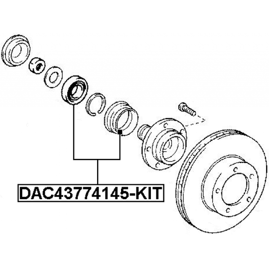 DAC43774145-KIT - Pyöränlaakeri 