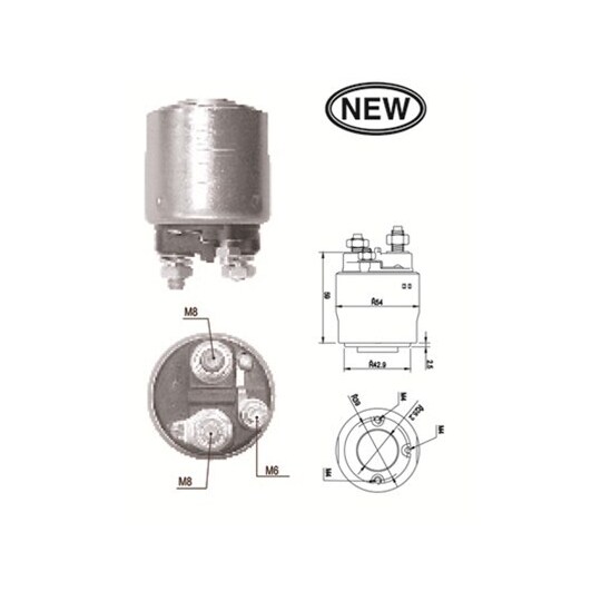 940113050562 - Solenoid, startmotor 