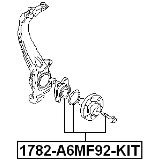 1782-A6MF92-KIT - Wheel hub 