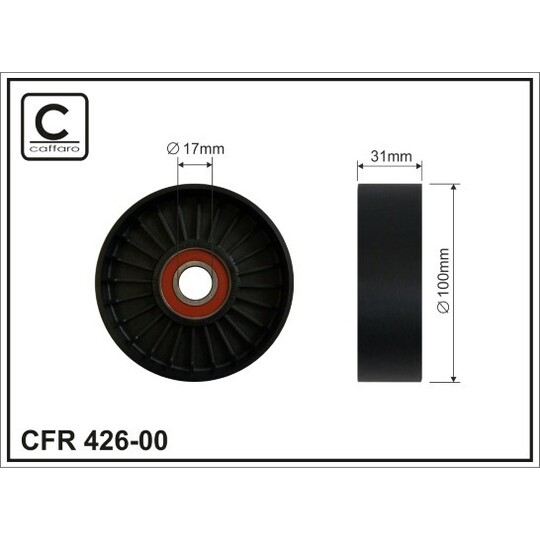 426-00 - Tensioner Pulley, v-ribbed belt 