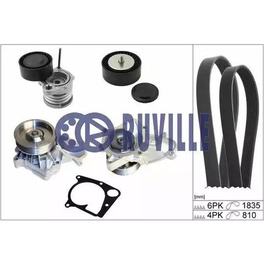 55064803 - Water Pump + V-Ribbed Belt Set 