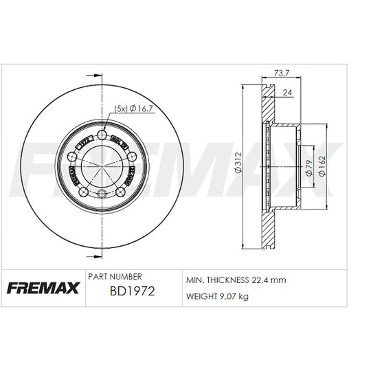 BD-1972 - Brake Disc 