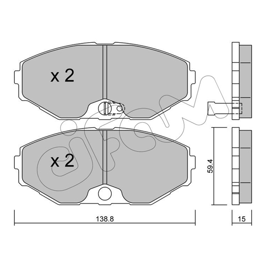 822-405-0 - Brake Pad Set, disc brake 