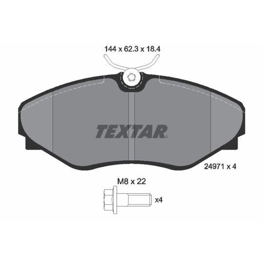 2497101 - Brake Pad Set, disc brake 