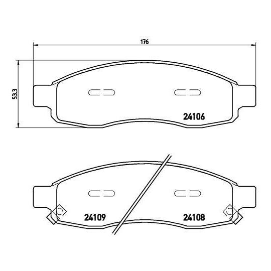 P 58 001 - Brake Pad Set, disc brake 