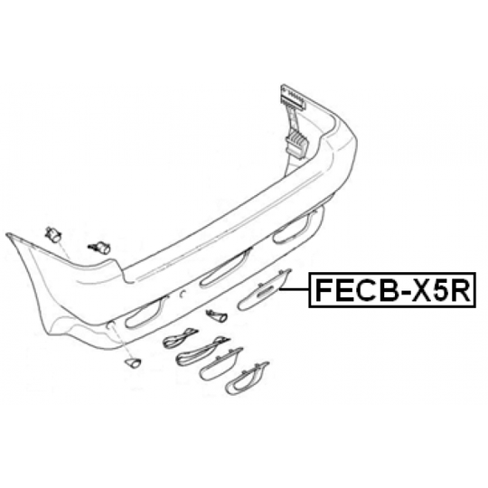 FECB-X5R - Flap, tow hook 