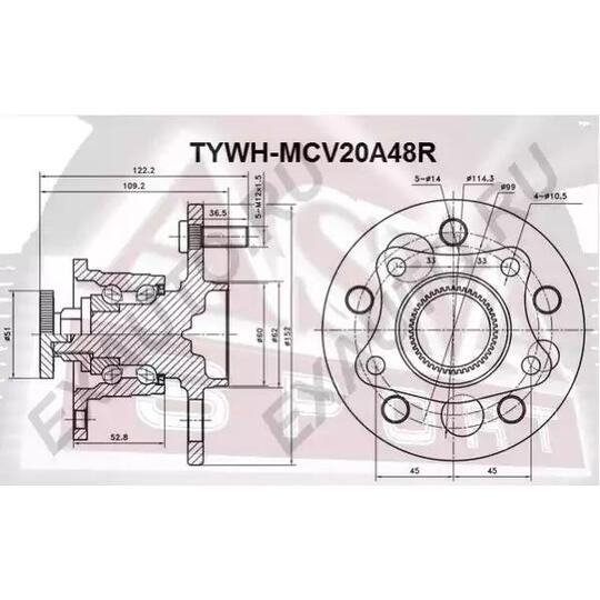 TYWH-MCV20A48R - Wheel hub 