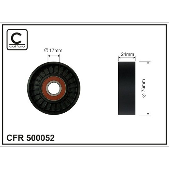 500052 - Tensioner Pulley, v-ribbed belt 