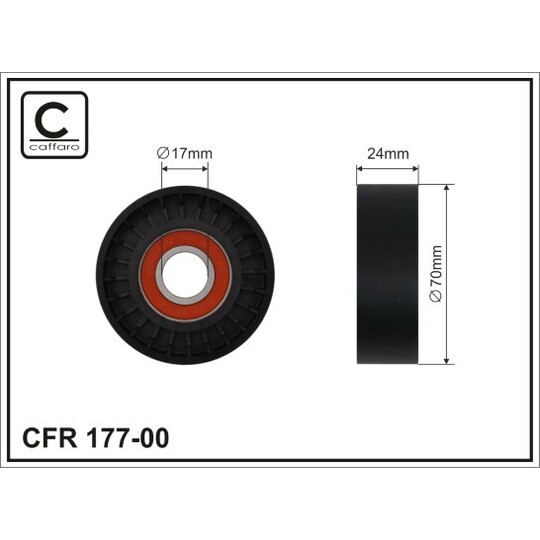 177-00 - Tensioner Pulley, v-ribbed belt 