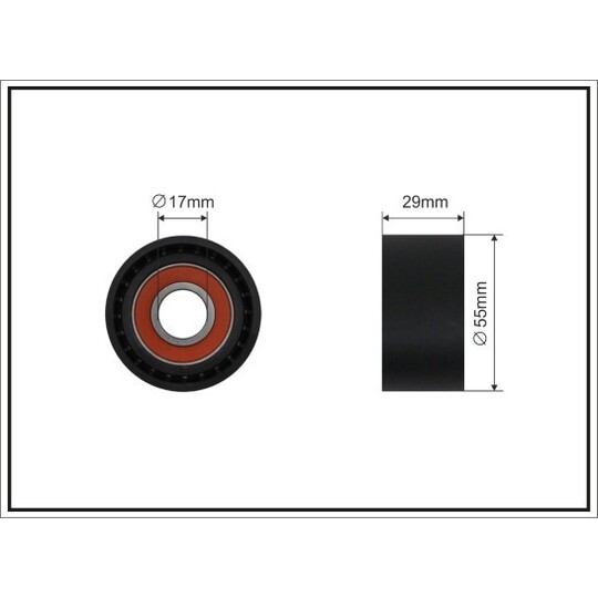 331-00 - Tensioner Pulley, v-ribbed belt 