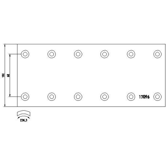 1709601 - Brake Lining Kit, drum brake 