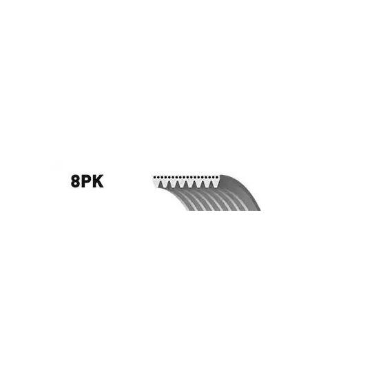 8PK1520ES - V-Ribbed Belt 