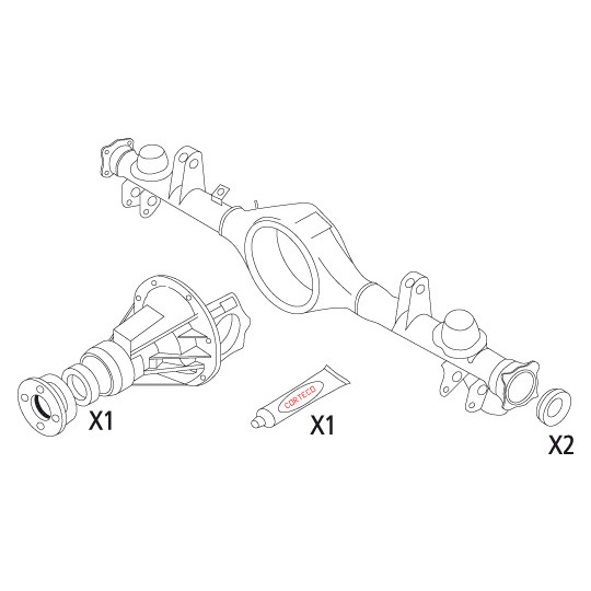 19536213 - Gasket Set, differential 