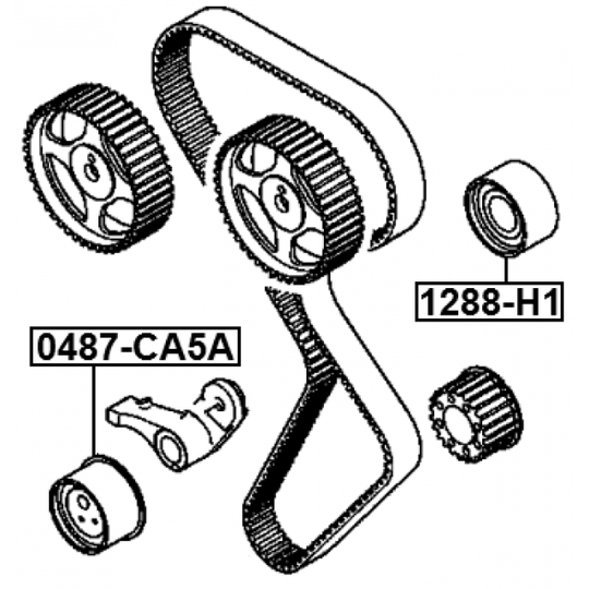 0487-CA5A - Tensioner Pulley, timing belt 