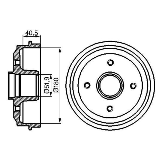 0 986 477 095 - Brake Drum 