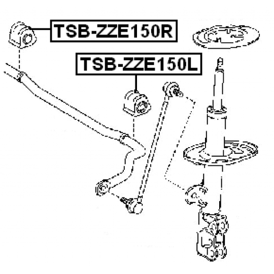 TSB-ZZE150L - Stabiliser Mounting 