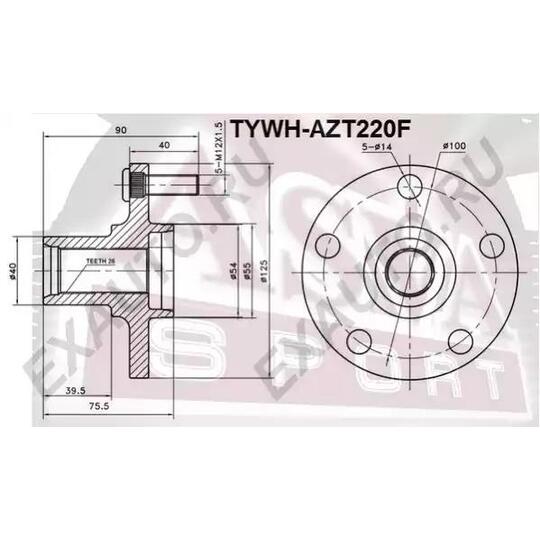 TYWH-AZT220F - Wheel hub 