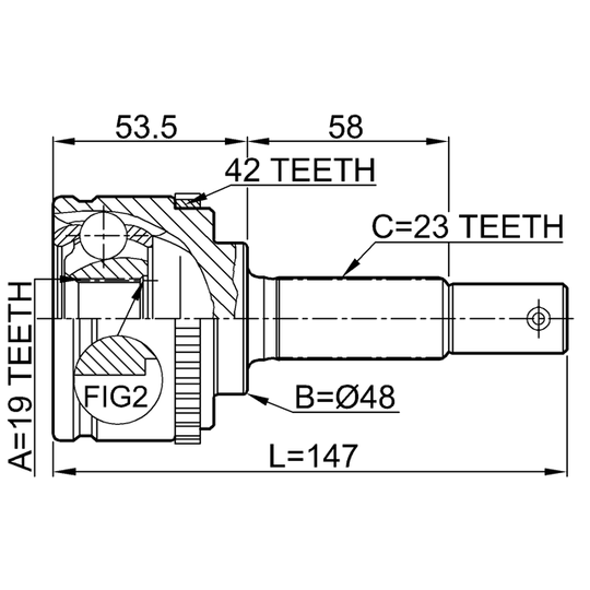 0210-043A42 - Joint, drive shaft 