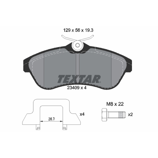 2340902 - Brake Pad Set, disc brake 