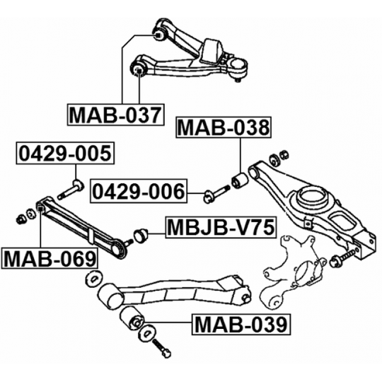 MAB-038 - Control Arm-/Trailing Arm Bush 