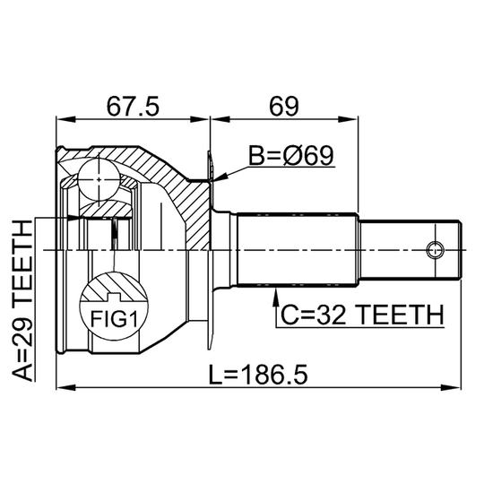 0210-R51R - Joint, drive shaft 