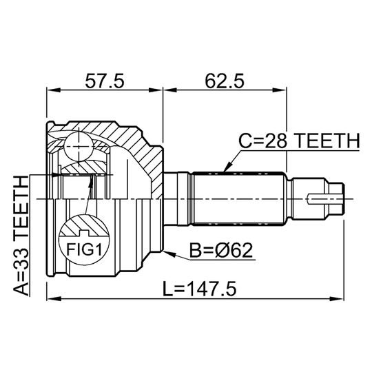 0510-052 - Joint, drive shaft 