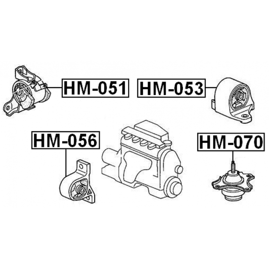 HM-070 - Moottorin tuki 
