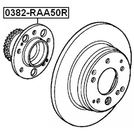 0382-RAA50R - Wheel hub 