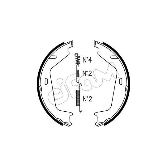 153-479K - Brake Shoe Set, parking brake 