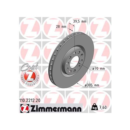 110.2212.20 - Brake Disc 