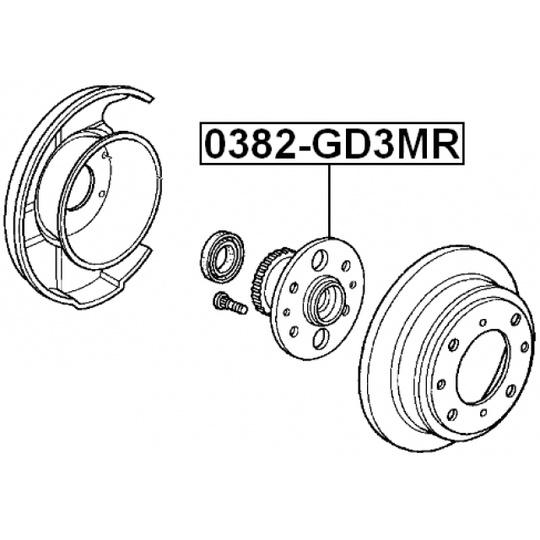 0382-GD3MR - Wheel hub 