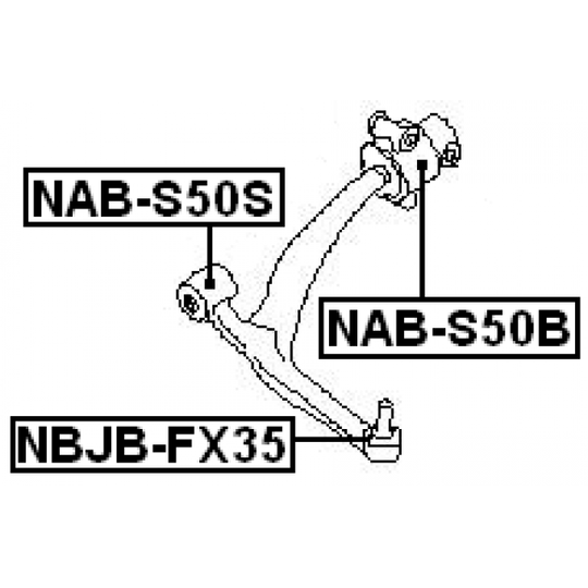 NAB-S50S - Control Arm-/Trailing Arm Bush 