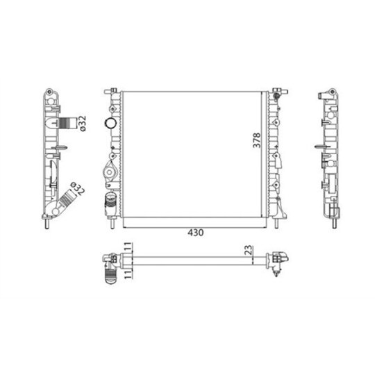 350213261003 - Cooling water radiator 