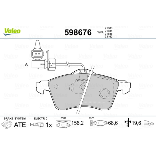 598676 - Brake Pad Set, disc brake 