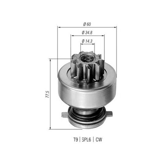 940113020179 - Starter pinion 