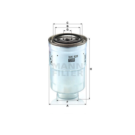 WK 828 x - Fuel filter 