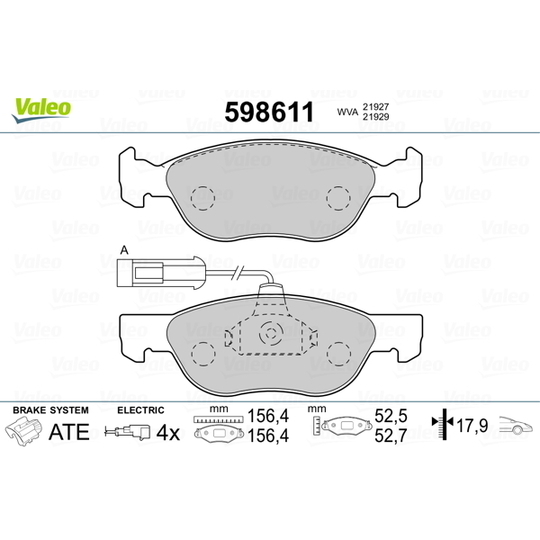 598611 - Brake Pad Set, disc brake 