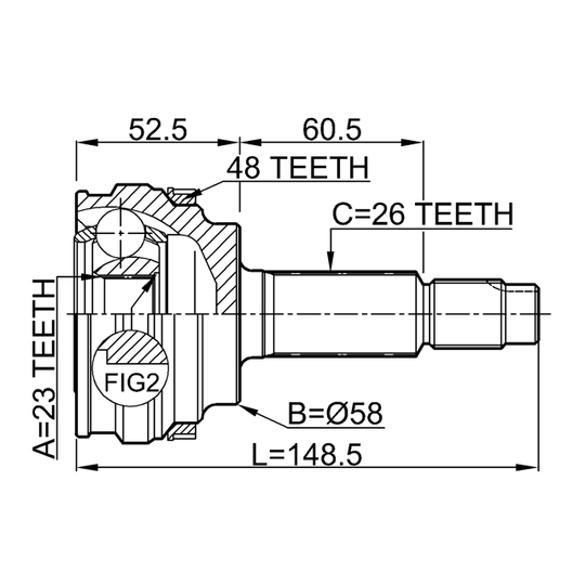 0110-077A48 - Joint, drive shaft 