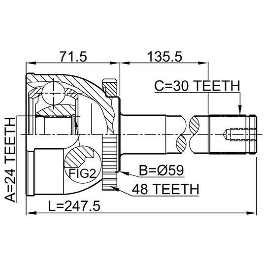 0110-015A48 - Joint, drive shaft 