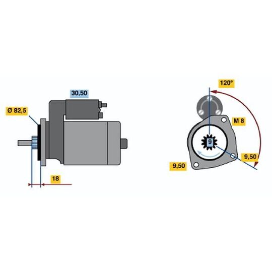 0 001 110 007 - Startmotor 