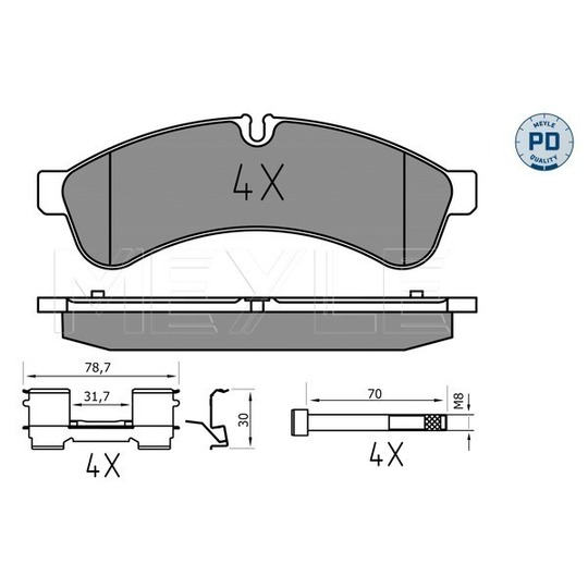 025 292 3122/PD - Brake Pad Set, disc brake 