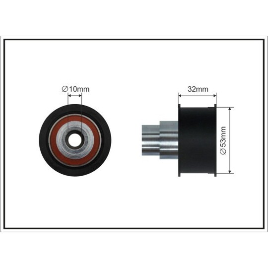 182-89 - Deflection/Guide Pulley, timing belt 