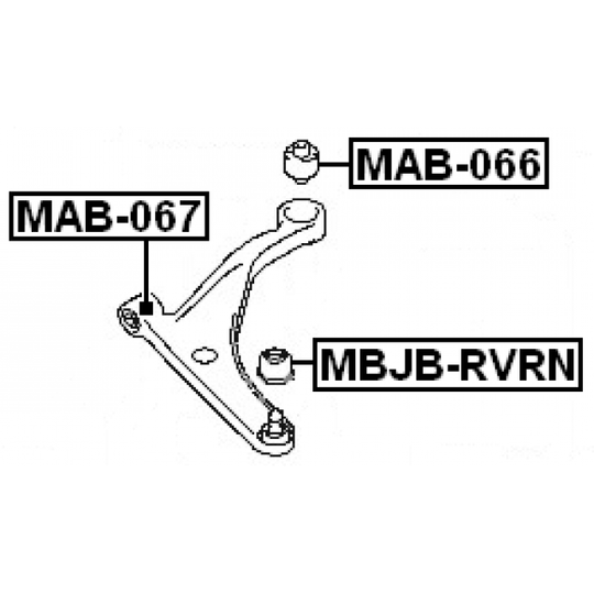 MAB-067 - Control Arm-/Trailing Arm Bush 