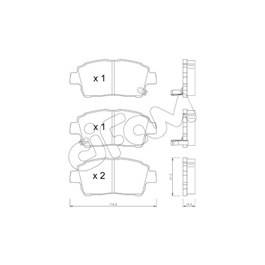 822-423-0 - Brake Pad Set, disc brake 
